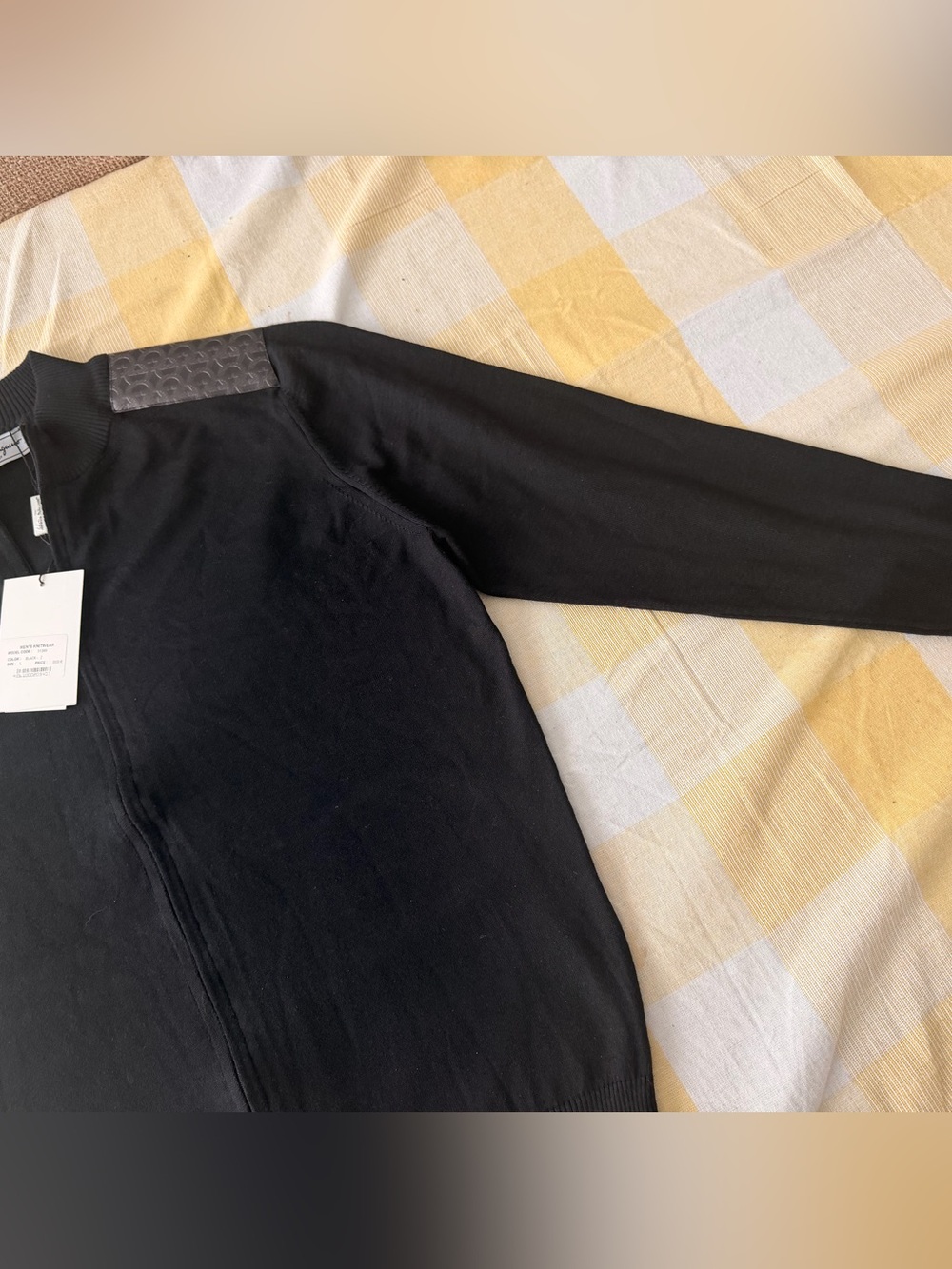 Salvatore Ferragamo Black Men's Zip-Up Sweater - Picture 3 of 16